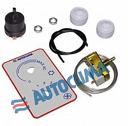 Χειροκίνητο χειριστήριο κλιματισμού με θερμοστάτη, κάθετες ενδείξεις και 3 θέσεις ταχύτητας ανεμιστήρα (12V-24V)