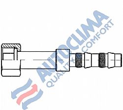 Ρακόρ θηλυκό Νο10-12 00 Frigoclic (στεγανοποίηση στη σωλήνα με πλατύ λάστιχο)