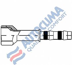 Ρακόρ κονικό θηλυκό Νο12 00 Frigoclic (στεγανοποίηση στη σωλήνα με πλατύ λάστιχο)