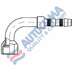 Ρακόρ κονικό θηλυκό Νο4 STEP σωλήνα Νο6 90 Frigoclic (στεγανοποίηση στη σωλήνα με πλατύ λάστιχο)