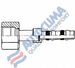 Fitting ORS female Νο12 00 Frigoclic (sealing on the hose with flat o-ring)