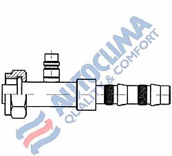 Ρακόρ Rotolock θηλυκό Νο10 00 Frigoclic με βαλβίδα πλήρωσης χαμηλής (στεγανοποίηση στη σωλήνα με πλατύ λάστιχο)