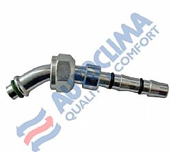 Ρακόρ θηλυκό No 6 45 o-ring Fastclic (στεγανοποίηση στη σωλήνα με στρογγυλό λάστιχο)