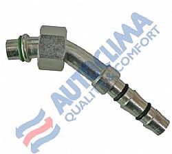 Ρακόρ θηλυκό No 8 45 o-ring Fastclic (στεγανοποίηση στη σωλήνα με στρογγυλό λάστιχο)