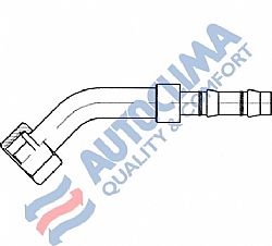 Ρακόρ θηλυκό No 10 45 STEP No 8 o-ring Fastclic (στεγανοποίηση στη σωλήνα με στρογγυλό λάστιχο)