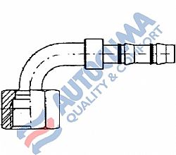 Ρακόρ θηλυκό No 8 90 ORS Fastclic (στεγανοποίηση στη σωλήνα με στρογγυλό λάστιχο)