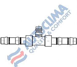 Coupling No 10 Fastclic with high pressure charging valve R134a (sealing on the hose with o-ring)
